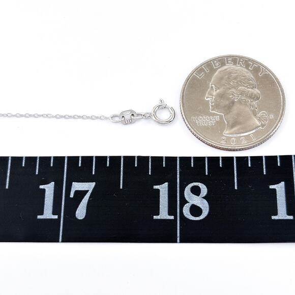 Vintage Sterling Silver 925 Cable Link Chain Necklace 18" - Picture 2 of 3